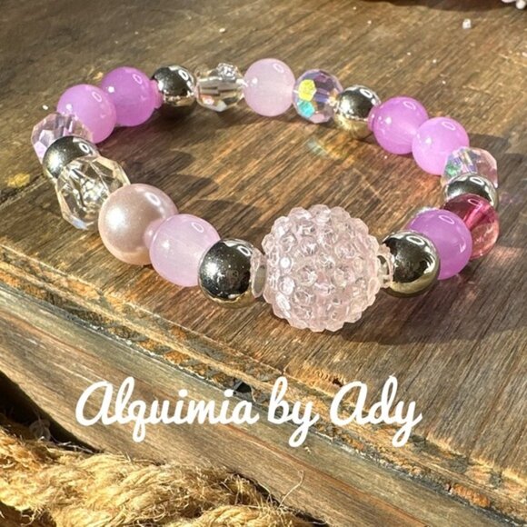 Alquimia Jewelry - PINK JADE MAXIMALIST BRACELET